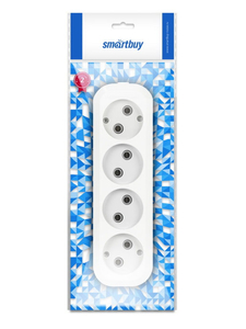 Колодка Smartbuy 4 гнезда 10А/2,2кВт без заземления (SBE-10-4-00-N)