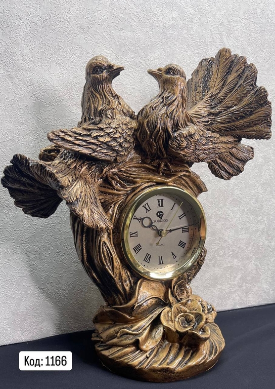 Часы настольные, фигурные, 27*34см, золото (1661)