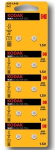 AG5 Kodak (393) LR754, LR48  батарейка часовая (10/100/1000)