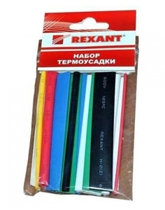 Трубки термоусадочные (набор) тонкостен. №3 (ассорти) разноцвет. Rexant 29-0103