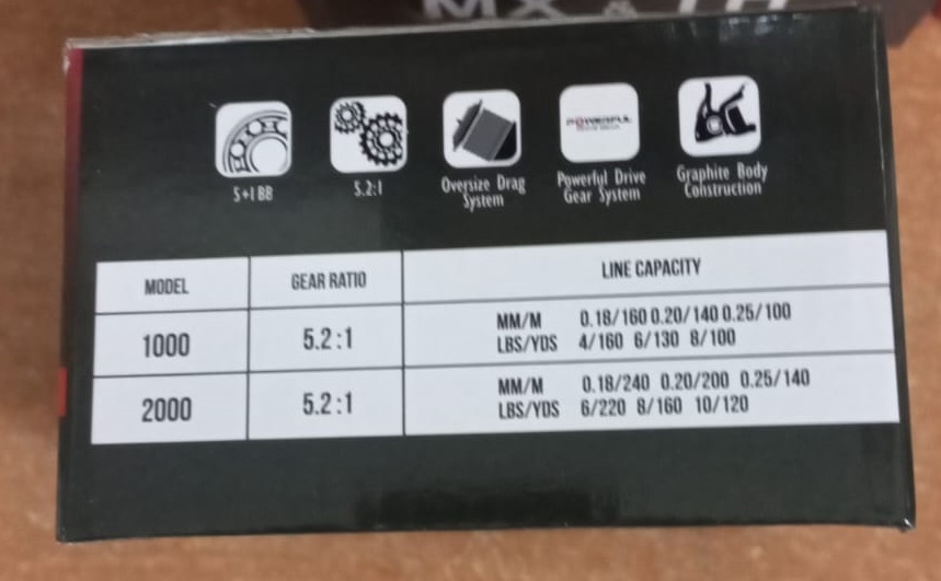 Катушка AsianFish, 5+1 подш, запасная шпуля, 5.2:1, MX1000
