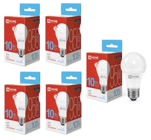 Лампа светодиодная LED-A60-VC 10Вт грушевидная 6500К холод. бел. E27 950лм 230В IN HOME