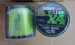 Шнур 4Х 500м Hunter Killer Carp Series, 0,25мм (1/6)