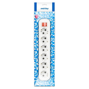 Колодка Smartbuy 6 гнезд 16А/3,5кВт c выключателем и заземлением (SBE-16-6-00-ZS)