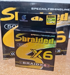 Шнур плетеный 6Х Sbraided, 50м, 0,18 мм (10)
