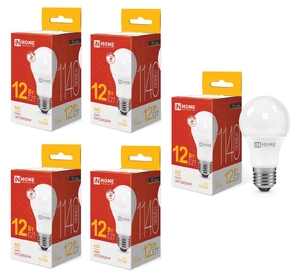 Лампа светодиодная LED-A60-VC 12Вт грушевидная 6500К холод. бел. E27 1140лм 230В IN HOME
