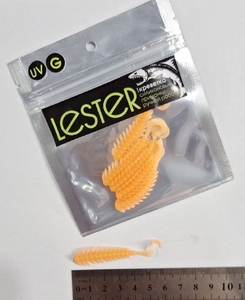 Cиликоновая приманка LESTER 6шт, 6см, червь, #28