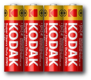R6 Kodak Extra AA Shrink 4 Heavy Duty 1.5V (24/576)