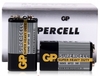 6F22 GP SuperCell 1604S, крона солевая, 9V, черная (10/500)