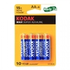 LR6 Kodak MAX AA BL4 Alkaline 1.5V (4/80/400)