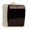 Выключатель Smartbuy 2-клав., 10А, IP54 Сатурн (SBE-04w-10-SW2-0), 06324 (18)