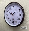 Часы настенные пластик, D=24см, черный / темно-коричневый (6033)