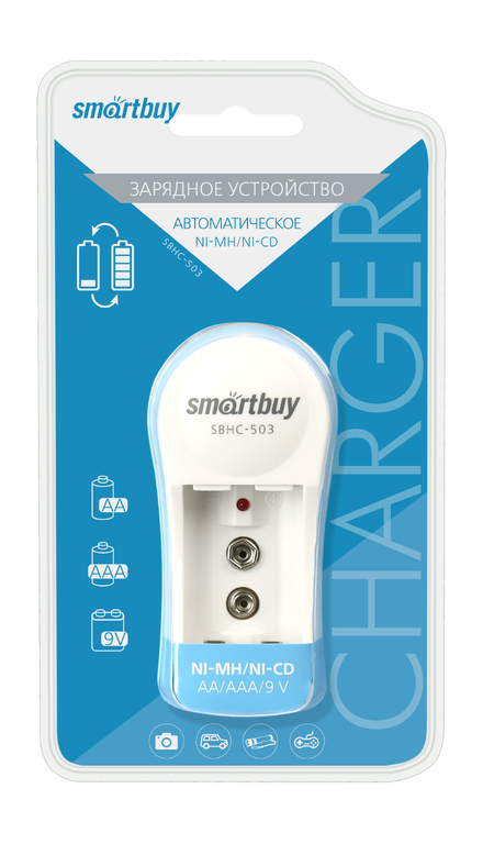 З/У для аккумуляторов Smartbuy 503 автомат 2 слота и крона