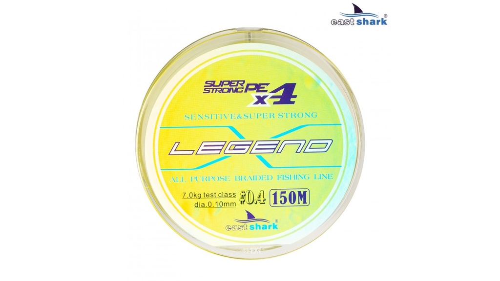 Шнур EastShark Legend X4 150м 0,10мм #0,4 желтый (1212210)
