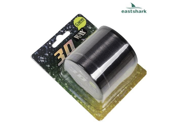 Леска EastShark 3D CAMO WAX 300м 0,28 мм серая (1/4)