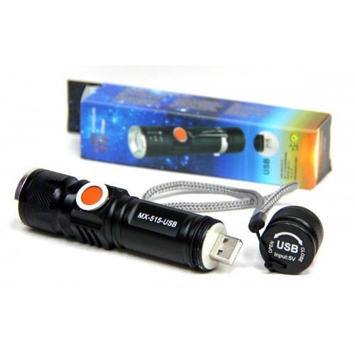 Фонарь аккум ручной (USB, ZOOM), коробка, 515-2/998 (50) 